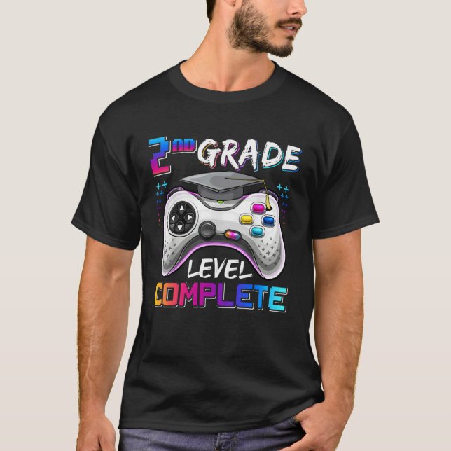 Camiseta Nivel de 2do Grado Completo Feliz Último Día de Es (Anverso)