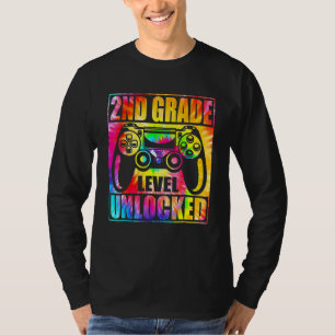 Camiseta Nivel de 2do Grado Desbloqueado Juego de Video Tie