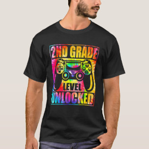 Camiseta Nivel de 2do Grado Desbloqueado Juego de Video Tie
