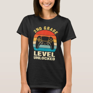 Camiseta Nivel de 2do Grado Desbloqueado Videojuego Regreso