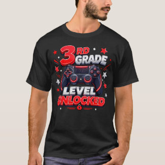 Camiseta Nivel De 3er Grado Desbloqueado Gamer De Regreso A