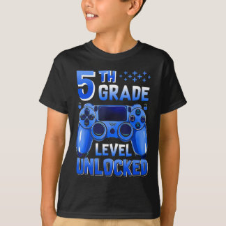 Camiseta Nivel de 5º grado desbloqueado para niños jugadore