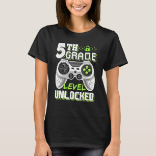 Camiseta Nivel de 5to Grado Desbloqueado Videojuego Regreso
