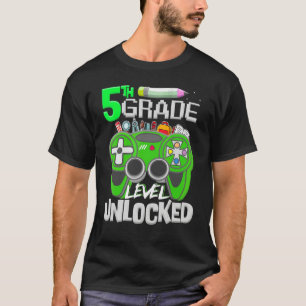 Camiseta Nivel de 5to Grado Desbloqueado Videojuego Regreso