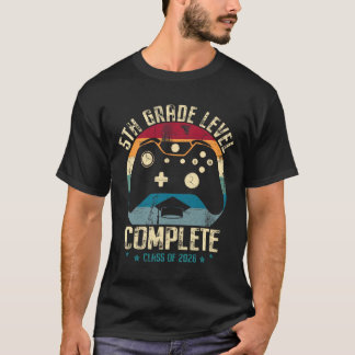 Camiseta Nivel de 5to Grado Gamer Cl de 2026 Graduati
