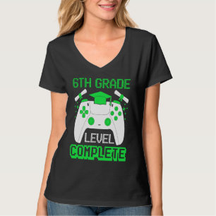 Camiseta Nivel de 6to Grado Gamer Completo Graduación de 6t
