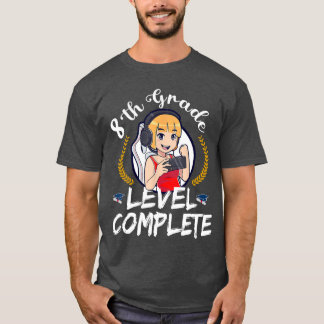 Camiseta Nivel de 8º Grado Completo 2023 Graduación Anime J