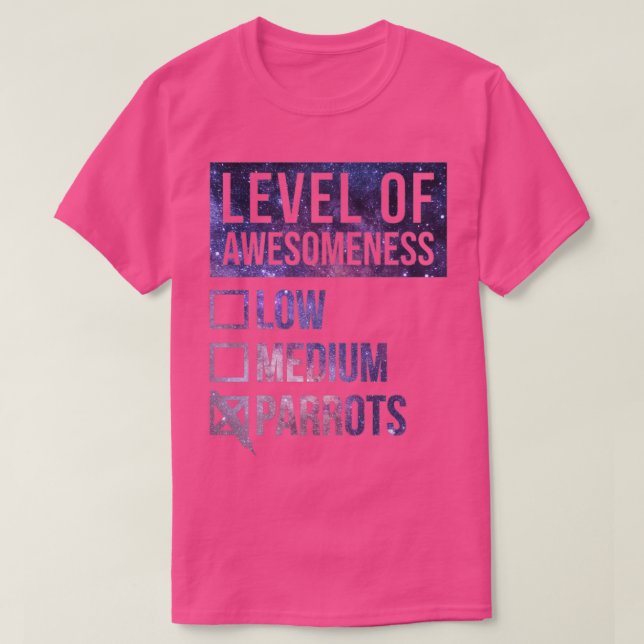 Camiseta Nivel De Arte Gratuito De Loro 1 (Diseño del anverso)