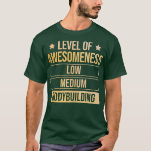 Camiseta Nivel De Awesomeness Bodybuilding Fitness Gym Quot