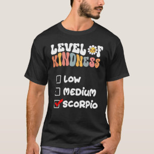 Camiseta Nivel de bondad agudo Escorpio Rótulo zodiaco Dais