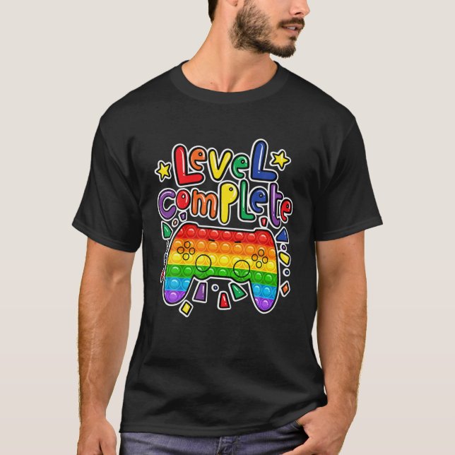 Camiseta Nivel de Chica de Nacimiento Completar Pop It Fidg (Anverso)