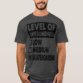 Camiseta Nivel de concienciaSkateboarding divertida y linda