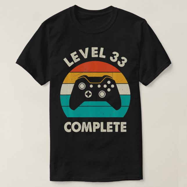 Camiseta Nivel de cosecha 33º Boda completo de 33 años (Diseño del anverso)