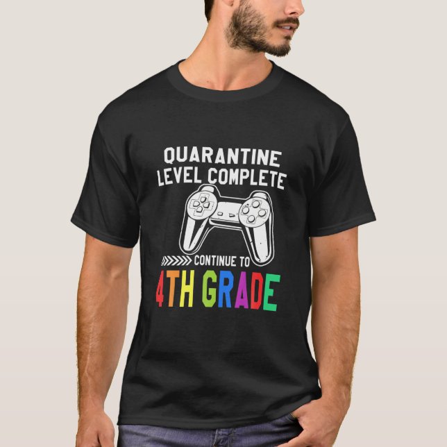 Camiseta Nivel De Cuarentena Completado 4º Grado De Vuelta  (Anverso)