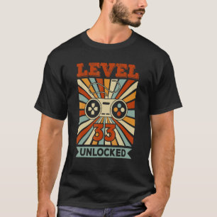 Camiseta Nivel de cumpleaños 33 Videojuego desbloqueado Hom
