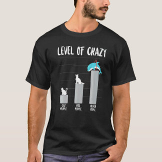 Camiseta Nivel de delfín de personas locas por gatos person