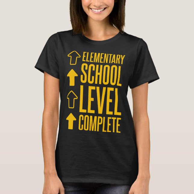 Camiseta Nivel de escuela primaria completado (Anverso)