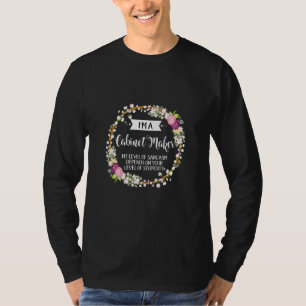 Camiseta Nivel De Fabricante Del Gabinete De Flores De Sarc