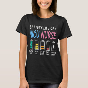 Camiseta Nivel de humor de la vida de la batería de una enf
