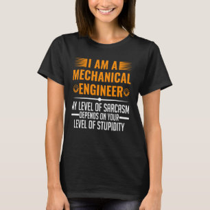 Camiseta Nivel De Ingeniero Mecánico De La Mecánica De Sarc