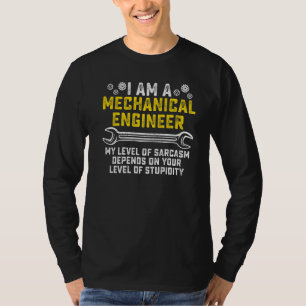 Camiseta Nivel De Ingeniero Mecánico Retro Del Motor Sarcas