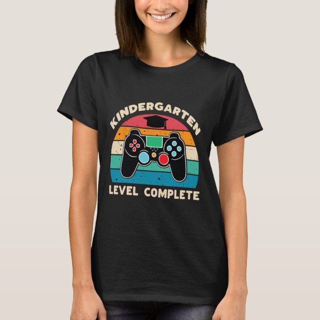 Camiseta Nivel de jardín de infancia Gamer Boy Kinder Gradu (Anverso)