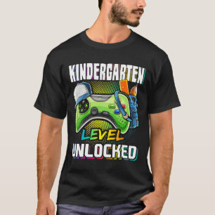 Camiseta Nivel de jardín de infantes desbloqueado juego de