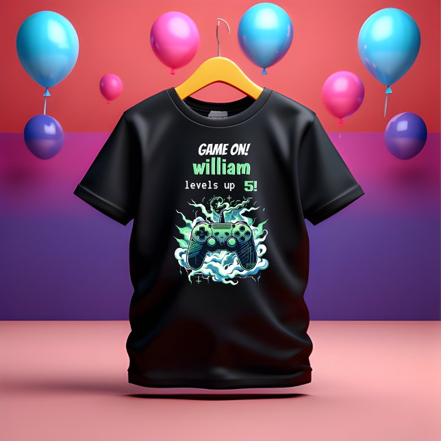 Camiseta nivel de juego de niños geniales hasta los 5 años (Subido por el creador)