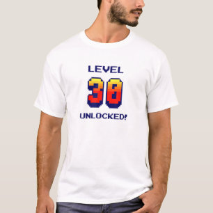 Camiseta Nivel de juego retro 30 desbloqueado 30 años