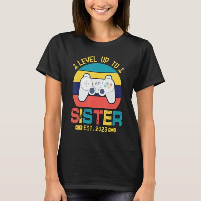 Camiseta Nivel De Jugador Hasta Hermana Est 2023 Happy Brot (Anverso)