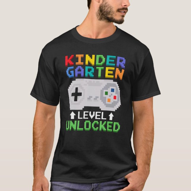 Camiseta Nivel de Kindergarten Juego de video de gamer sin  (Anverso)