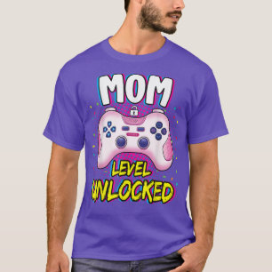 Camiseta Nivel de Mamá Invitación de Embarazo Desbloqueado 