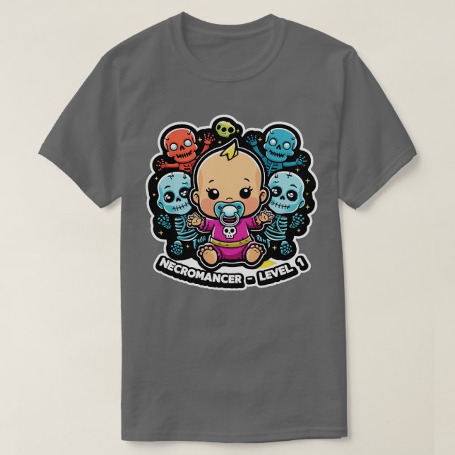 Camiseta Nivel de necromance (Diseño del anverso)
