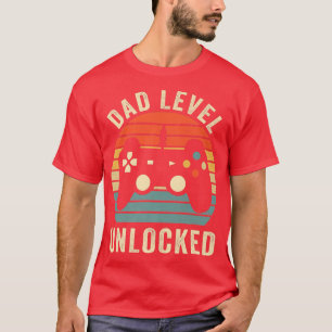 Camiseta Nivel de padre retro desbloqueado nuevo papá jugan