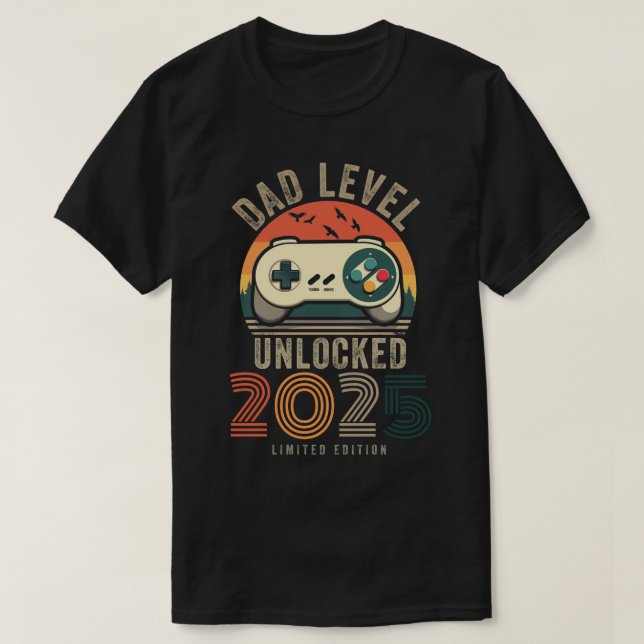 Camiseta Nivel de papá Desbloqueado 2025 Papá Oeste 2025 Pr (Diseño del anverso)