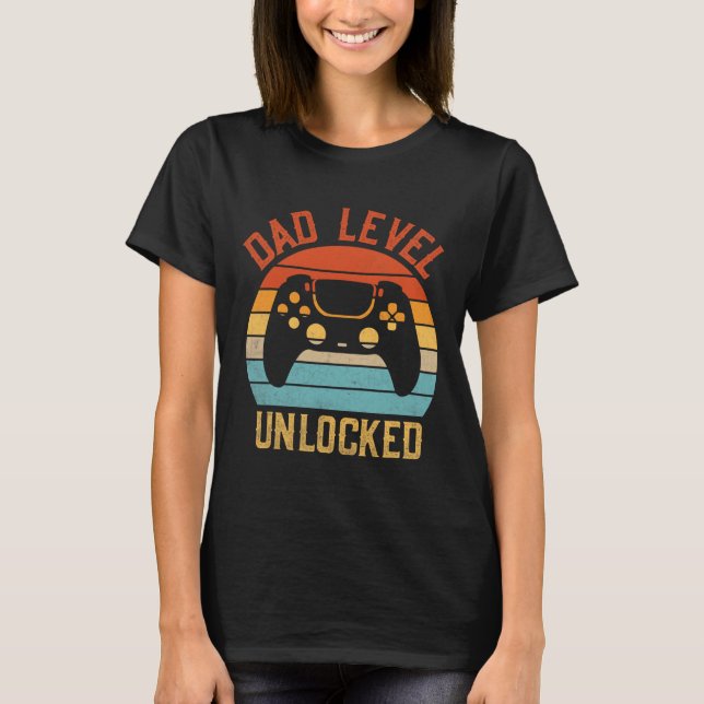 Camiseta Nivel de Papá Desbloqueado - Juego Amante Pronto S (Anverso)