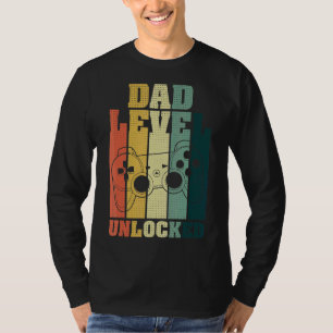 Camiseta Nivel de Papá Desbloqueado Nuevo Padre Embarazo An