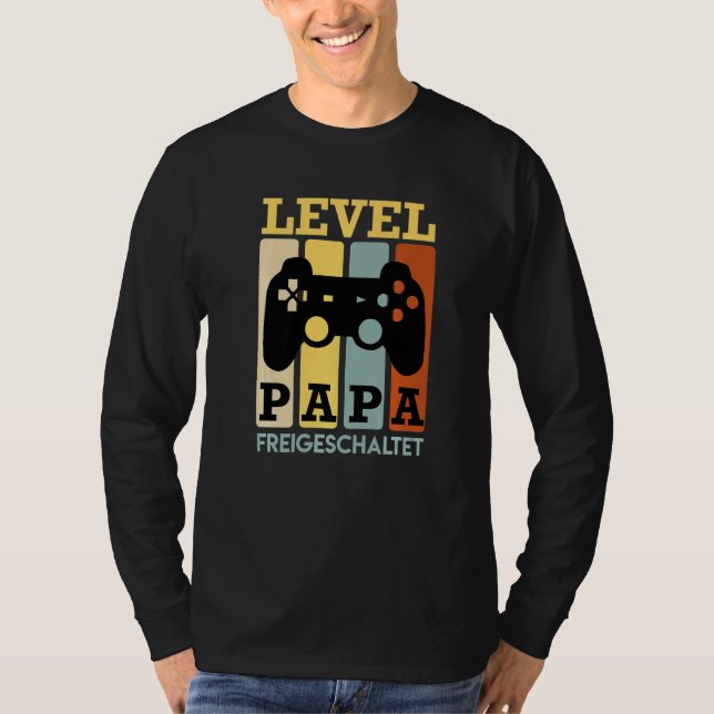 Camiseta Nivel de papá desbloqueado padre (Anverso)