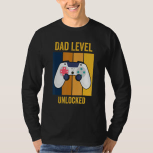 Camiseta Nivel de Papá Desbloqueado Papá Gamer Futuro Papá