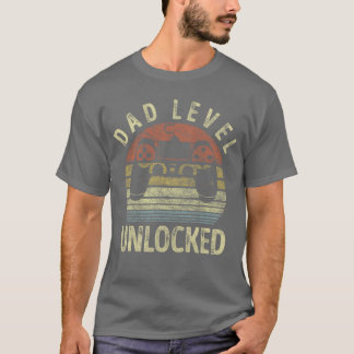 Camiseta Nivel de Papá Desbloqueado Papá Jugador de Videoju