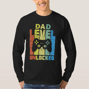 Camiseta Nivel De Papá Desbloqueado Pronto Para Ser El Emba