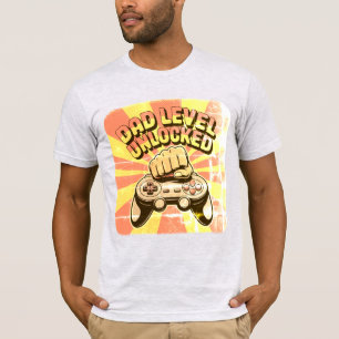 Camiseta "Nivel de papá desbloqueado - Tee de puño de jugad