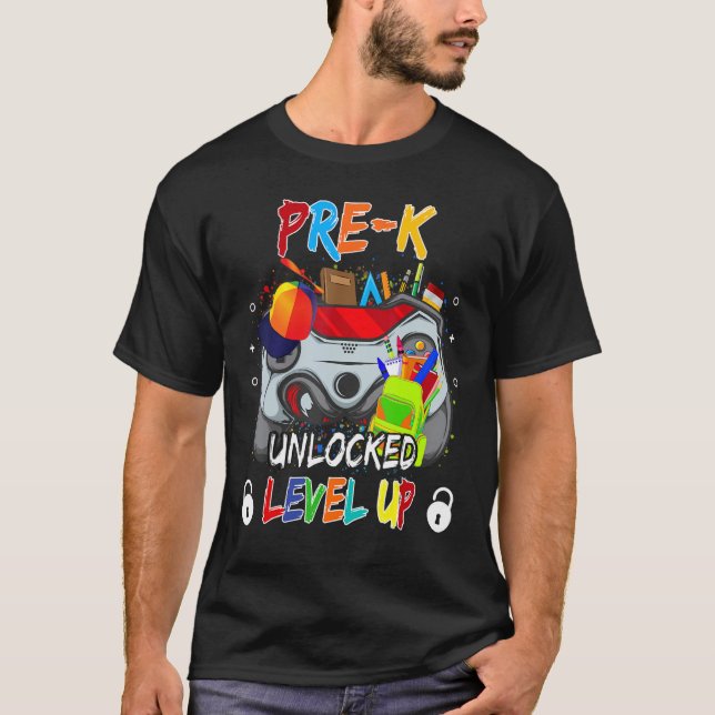 Camiseta Nivel de preescolar sin bloquear de gamer es mi pr (Anverso)