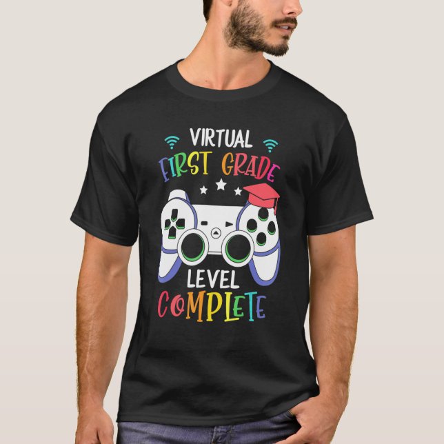 Camiseta Nivel de primer grado virtual completado (Anverso)