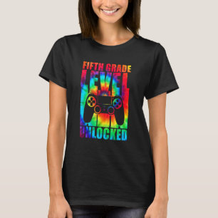 Camiseta Nivel de quinto grado desbloqueado Tie Dye Regreso