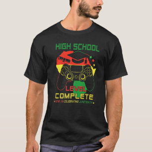 Camiseta Nivel de secundaria completado Ahora estoy celebra