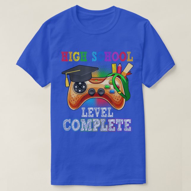 Camiseta Nivel De Secundaria Completado El Último Día De Gr (Diseño del anverso)