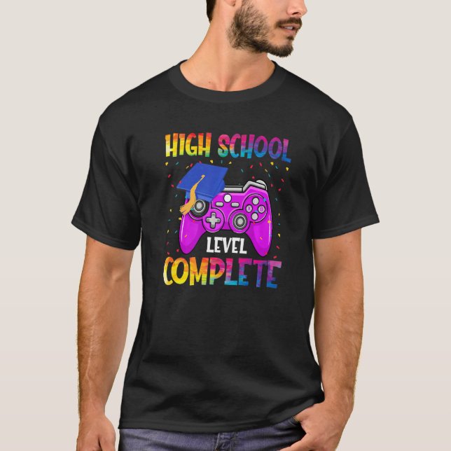 Camiseta Nivel De Secundaria Completado El Último Día De Gr (Anverso)