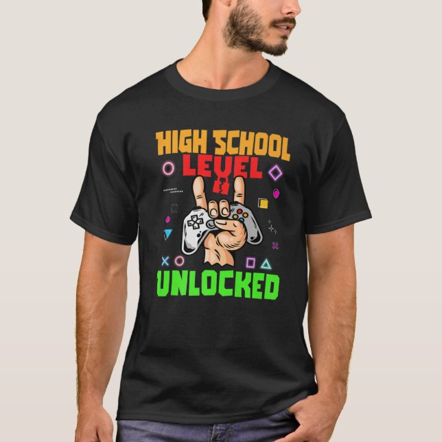 Camiseta Nivel De Secundaria Desbloqueada Jugador De Vuelta (Anverso)