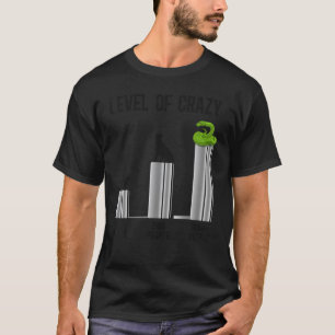 Camiseta Nivel De Serpiente De Personas Locos Gatos Perros